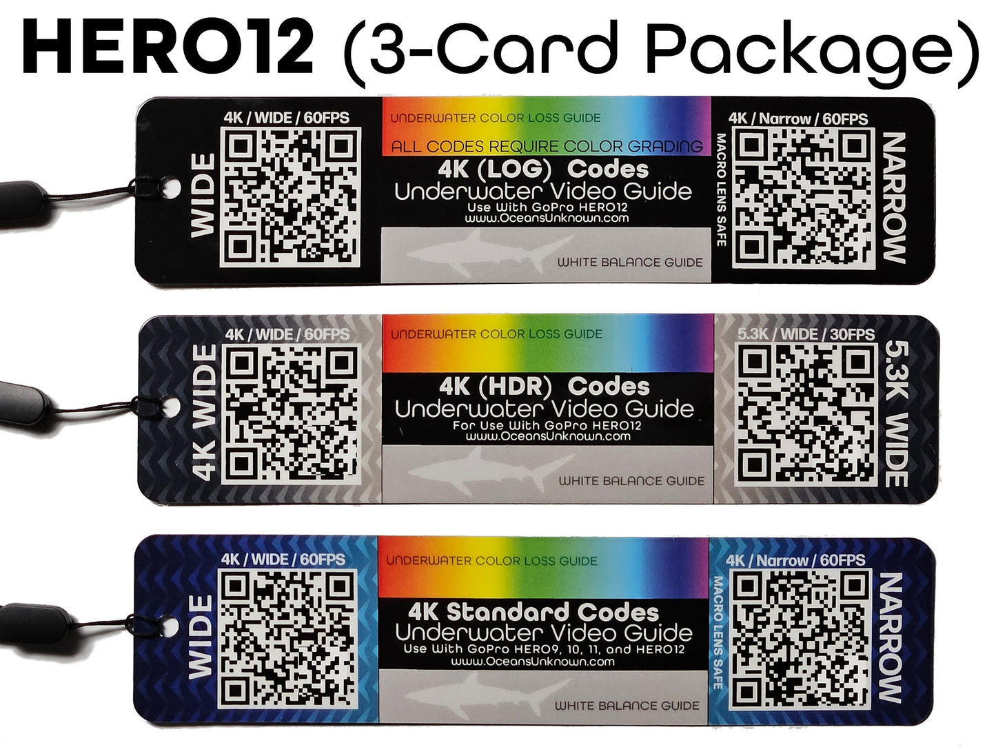 GoPro Hero12 HDR/LOG/Standard 3-Card Package