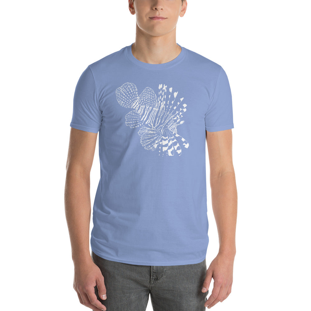 "Lionfish" Unisex Super Soft Lightweight T-Shirt - White Print